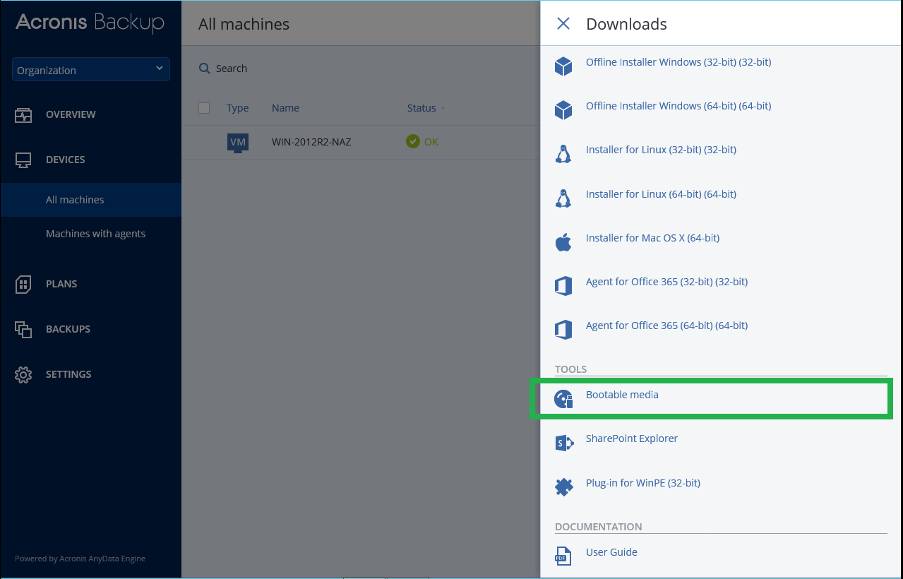 how to create acronis bootable media acronis true image 2019